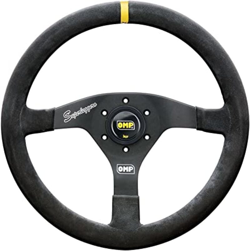 OMP Velocita Superleggero Suede Leather 350mm Diameter Steering Wheel Black - awdtuningtx