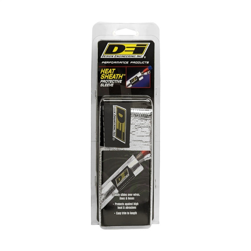 DEI Heat Sheath 1-1/4in I.D. x 3ft - Aluminized Sleeving - Sewn Edge - awdtuningtx