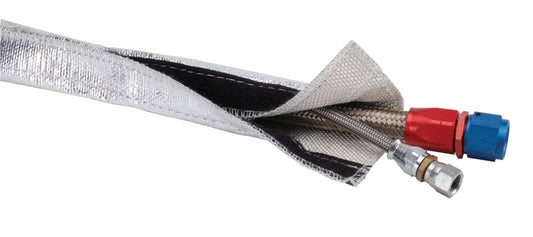 DEI Heat Shroud 3/4in I.D. x 3ft - Aluminized Sleeving - Hook and Loop Edge - awdtuningtx