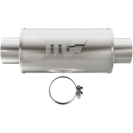 MagnaFlow Muffler Mag DSL SS 7x7x14 4in Inlet 4in Outlet - awdtuningtx