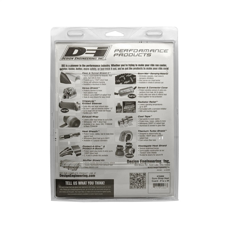 DEI Dyno Strap Heat Guard 5in w x 3ft - Aluminized - awdtuningtx