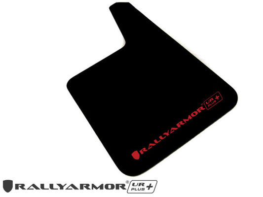 Rally Armor Universal Fit (No Hardware) UR Plus Black UR Mud Flap w/ Red Logo - awdtuningtx