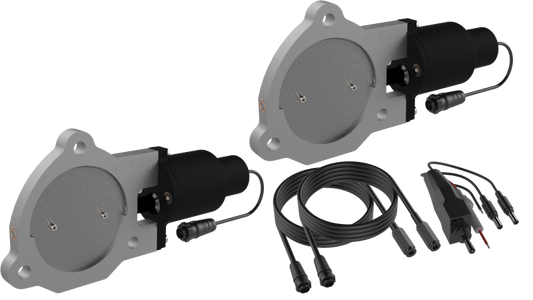 QTP 3.5in Bolt-On QTEC Dual Electric Cutout Valves - Pair - awdtuningtx
