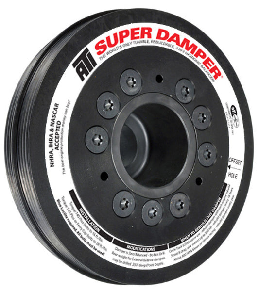 ATI Damper - 6.78in - Alum - (2) 4 Grv - Mitsubishi Eclipse - 4G63 w/Integral Lower Cam Drive - awdtuningtx