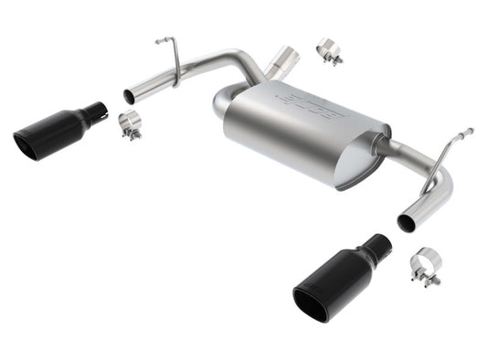 Borla 12-16 Jeep Wrangler 3.6AT/MT 4WD 2+4DR S/ SQ /RL/AC SR 2.5in, 2in Tip 3.5 sqx8 Black Chrome - awdtuningtx