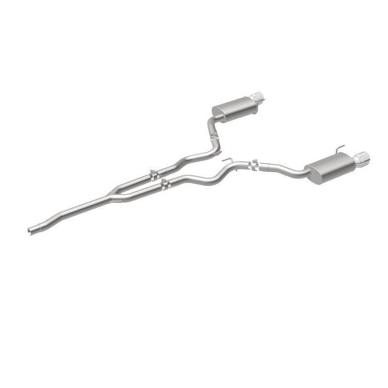 MagnaFlow Cat Back, SS, 2.5in, Street, Dual Split Polished 4.5in Tips 2015 Ford Mustang Ecoboost - awdtuningtx