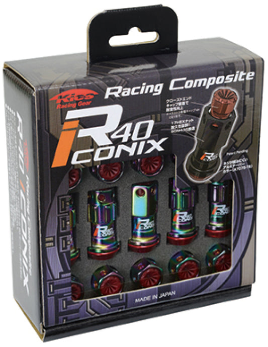 Project Kics 16+4 Locks Neo Chrome R40 Iconix w/o Plastic Cap - 14x1.50 - awdtuningtx