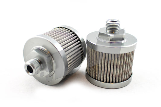 DeatschWerks Stainless Steel 6AN 100 Micron Universal Fuel Pump Pre-Filter - awdtuningtx