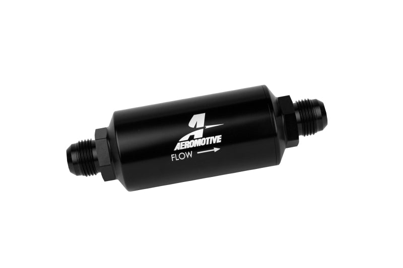 Aeromotive In-Line Filter - AN -10 size Male - 10 Micron Microglass Element - Bright-Dip Black - awdtuningtx