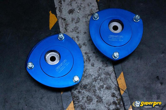 SuperPro 2015 Audi A3 Quattro Premium Front Upper Fixed Camber Offset Strut Mount Set - awdtuningtx