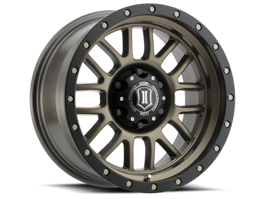ICON Alpha 17x8.5 6x5.5 0mm Offset 4.75in BS 106.1mm Bore Bronze Wheel - awdtuningtx