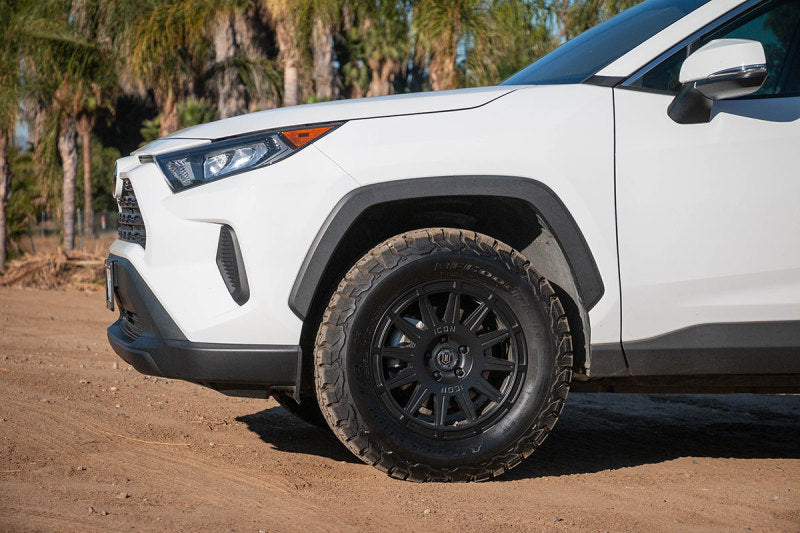 ICON Ricochet 17x8 5x4.5 38mm Offset 6in BS Satin Black Wheel - awdtuningtx