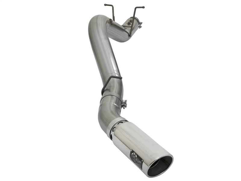 aFe LARGE BORE HD 5in 409-SS DPF-Back Exhaust w/Polished Tip 2017 GM Duramax V8-6.6L (td) L5P - awdtuningtx