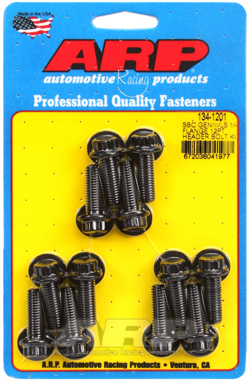 ARP SBC/GENII LS 1/4 Flange 12pt Header Bolt Kit - awdtuningtx