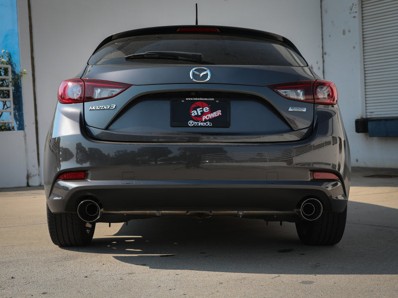 aFe Takeda 2-1/2in 304 SS Cat-Back Exhaust w/ Polished Tips 14-18 Mazda 3 L4 2.0L/2.5L - awdtuningtx