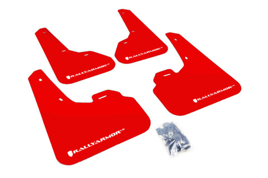 Rally Armor 10-13 Mazda3/Speed3 Red UR Mud Flap w/ White Logo - awdtuningtx