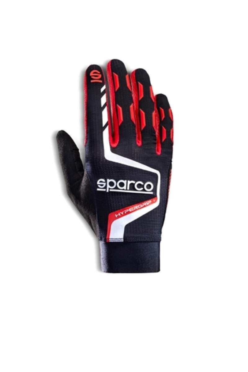 Sparco Gloves Hypergrip+ 10 Black/Red - awdtuningtx