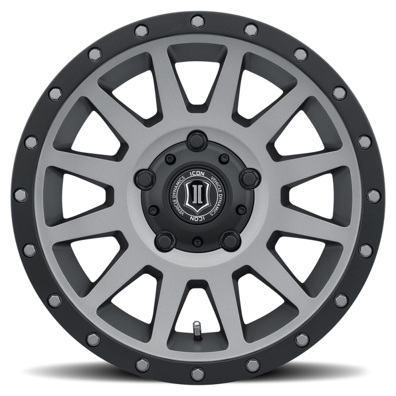 ICON Compression 17x8.5 5x150 25mm Offset 5.75in BS 110.1mm Bore Titanium Wheel - awdtuningtx