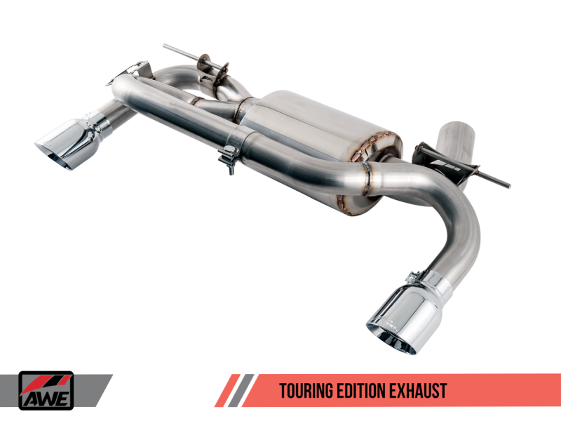AWE Tuning BMW F22 M235i / M240i Touring Edition Axle-Back Exhaust - Diamond Black Tips (102mm) - awdtuningtx