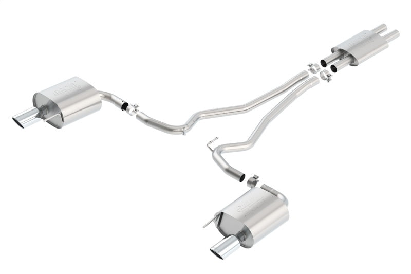 Borla ATAK Cat Back 15 Ford Mustang 3.7L V6 MT/AT 2.25in Pipe 4in Single Round Rolled Tips - awdtuningtx