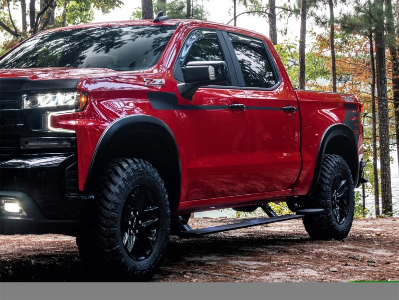AMP Research 19-21 Chevy Silverado 1500 Crew Cab PowerStep Plug N Play - Black (w/OEM Illumination) - awdtuningtx