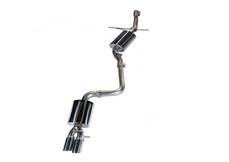 AWE Tuning Audi B8 A4 Touring Edition Exhaust - Single Side Polished Silver Tips - awdtuningtx