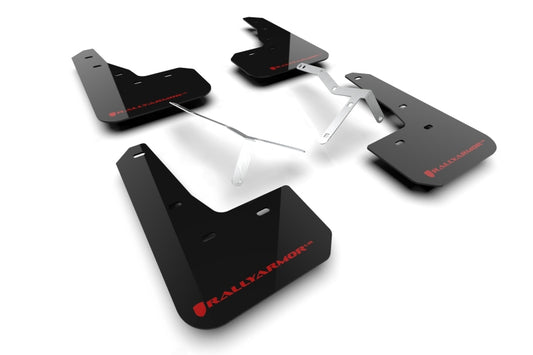 Rally Armor 23-24 Acura Integra + Integra A-Spec Black UR Mud Flap W/Red Logo (No Drilling Req.) - awdtuningtx