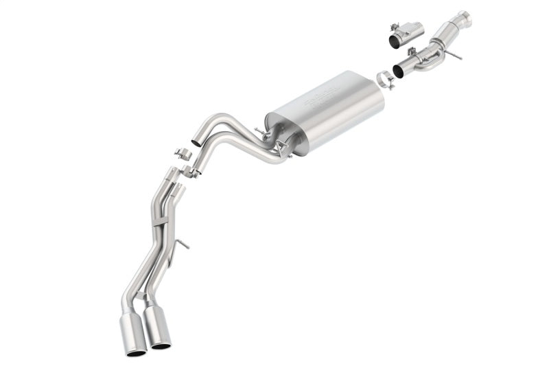 Borla Touring Cat Back 15-16 GMC Denali 6.2L V8 2.75in, 2.25in Dual Same Side Exit 4in Tips Exhaust - awdtuningtx