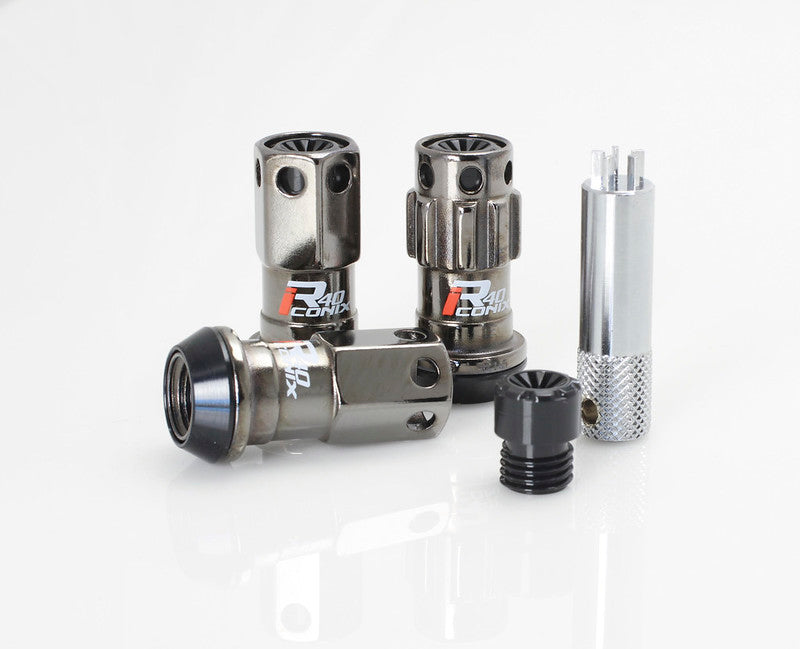 Project Kics 12X1.50 R40 Iconix Classical Lug Nuts w/ Black Plastic Cap - 20 - No Locks - awdtuningtx