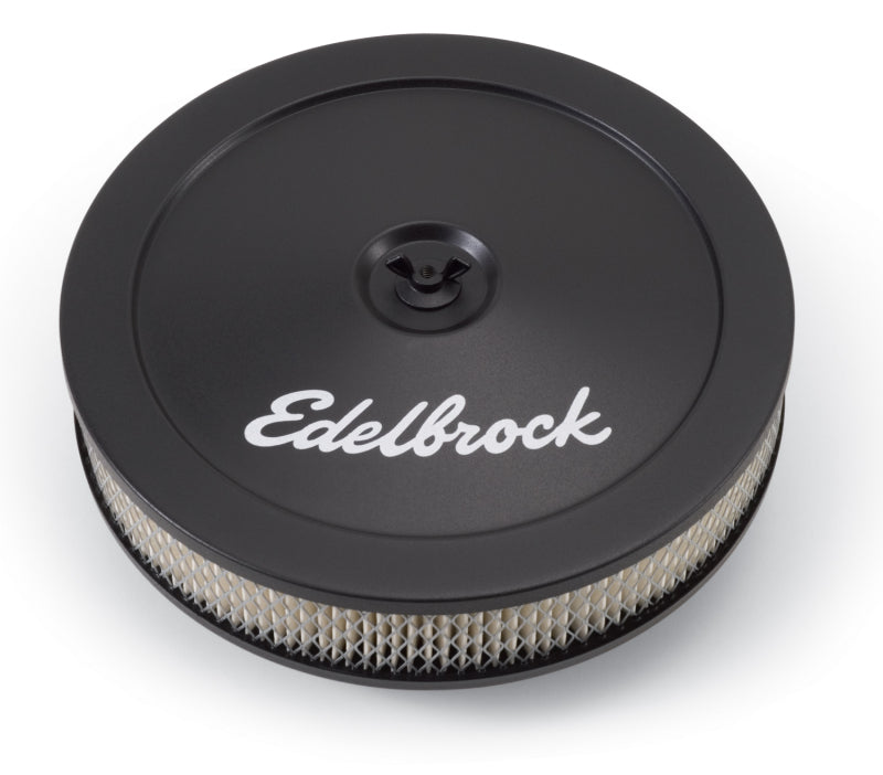 Edelbrock Air Cleaner Pro-Flo Series Round Steel Top Paper Element 10In Dia X 3 5In Black - awdtuningtx