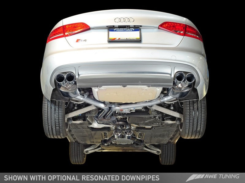 AWE Tuning Audi B8.5 S4 3.0T Touring Edition Exhaust System - Chrome Silver Tips (102mm) - awdtuningtx