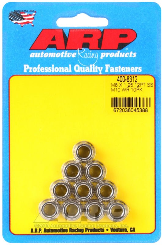 ARP M8 x 1.25 12pt SS Nut Kit - awdtuningtx