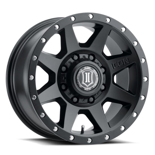 ICON Rebound 17x8.5 8x170 6mm Offset 5in BS 125mm Bore Satin Black Wheel - awdtuningtx
