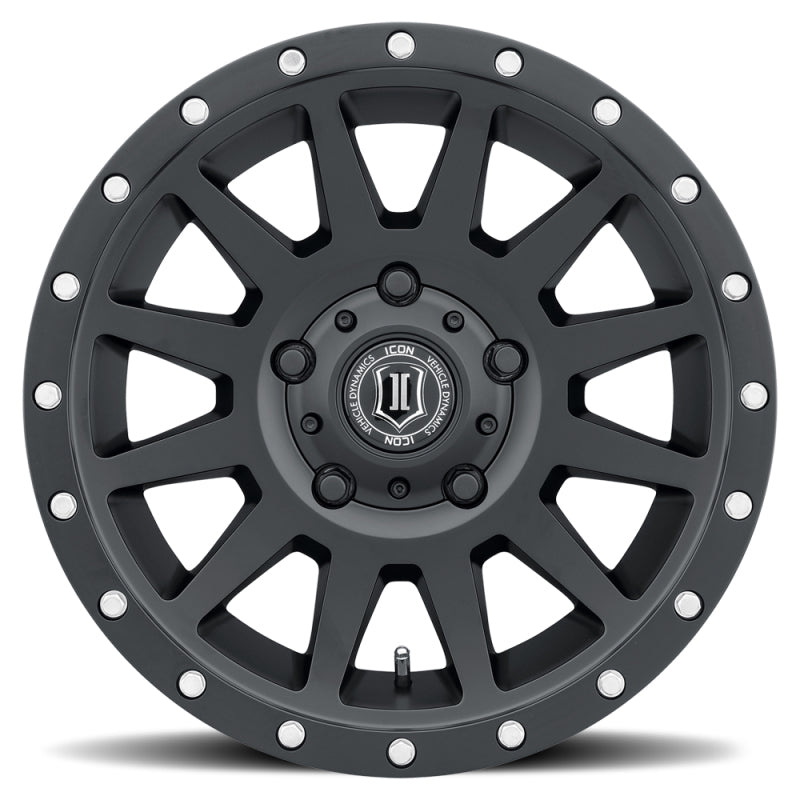 ICON Compression 17x8.5 5x150 25mm Offset 5.75in BS 110.1mm Bore Satin Black Wheel - awdtuningtx