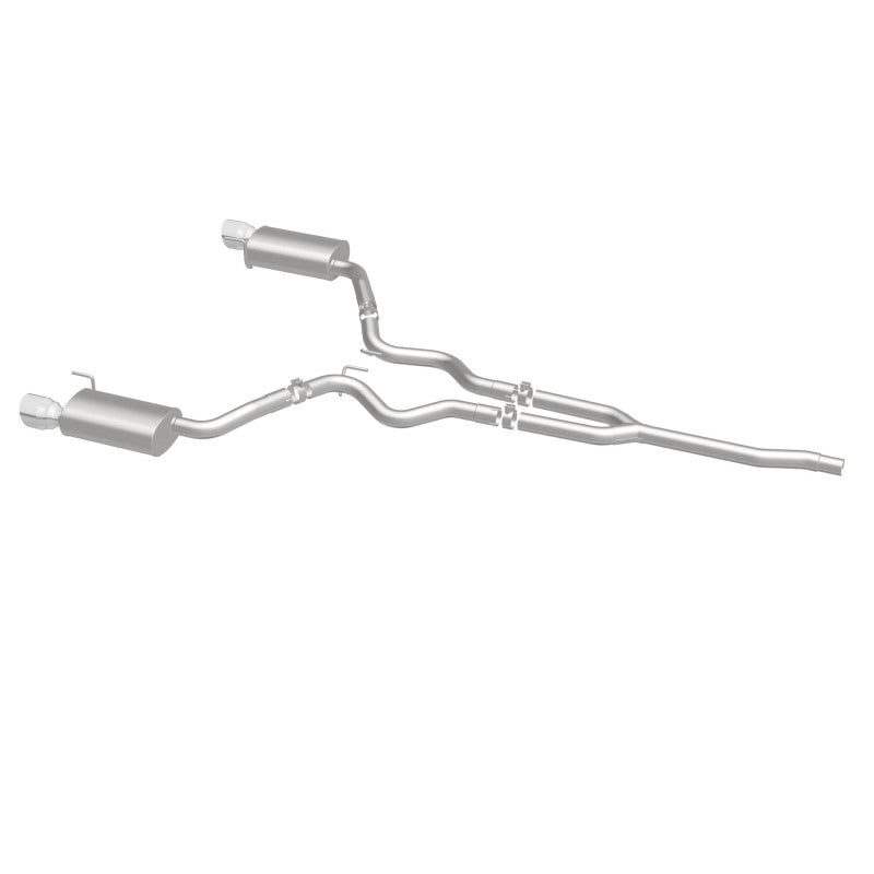 MagnaFlow Cat Back, SS, 2.5in, Street, Dual Split Polished 4.5in Tips 2015 Ford Mustang Ecoboost - awdtuningtx