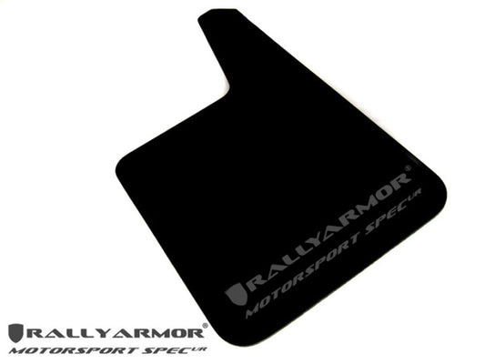 Rally Armor Universal Fit (No Hardware) Motorsport Spec Black UR Mud Flap w/ Gray Logo - awdtuningtx
