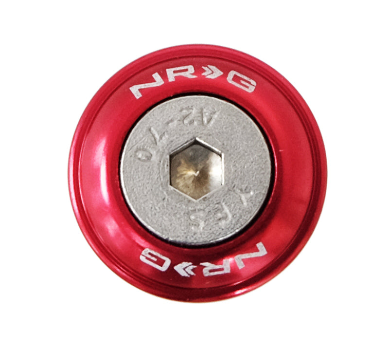 NRG Fender Washer Kit w/Rivets For Plastic (Red) - Set of 10 - awdtuningtx