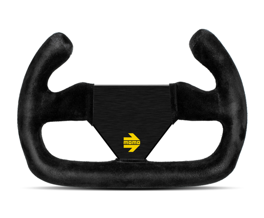 Momo MOD12/C Steering Wheel 250 mm -  Black Suede/Black Spokes - awdtuningtx