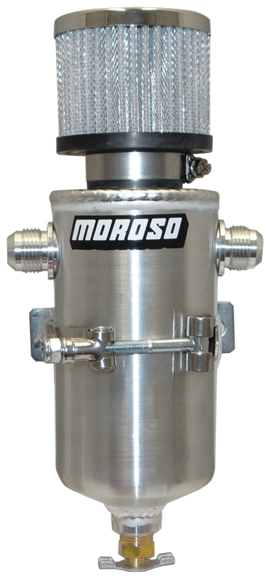Moroso Breather Tank/Catch Can - Two -10An Male Fittings - Aluminum - awdtuningtx