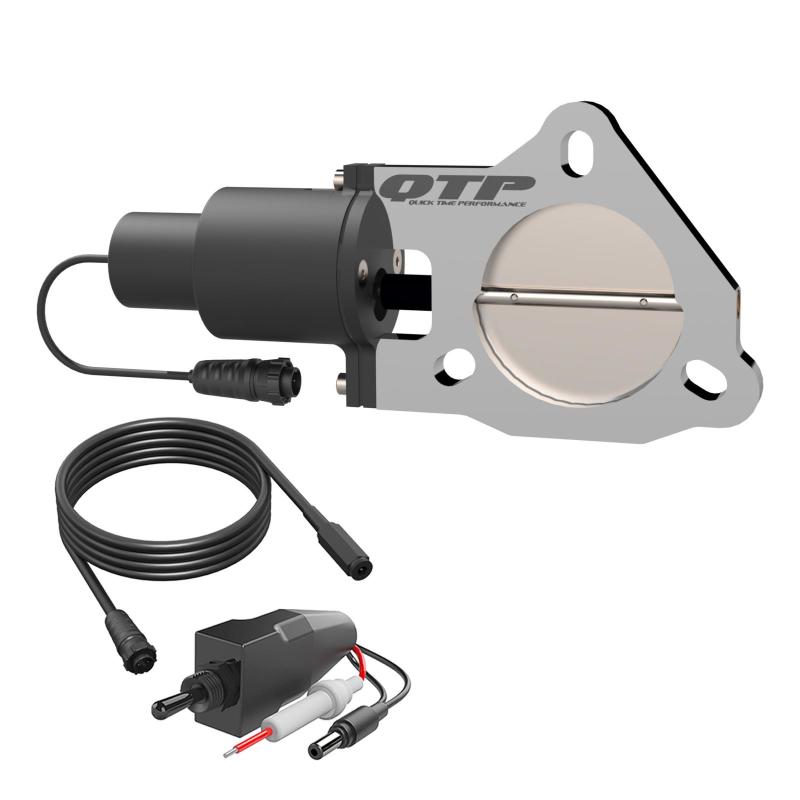 QTP 3in Bolt-On QTEC Electric Cutout Valve for Borla Exhausts - Single - awdtuningtx