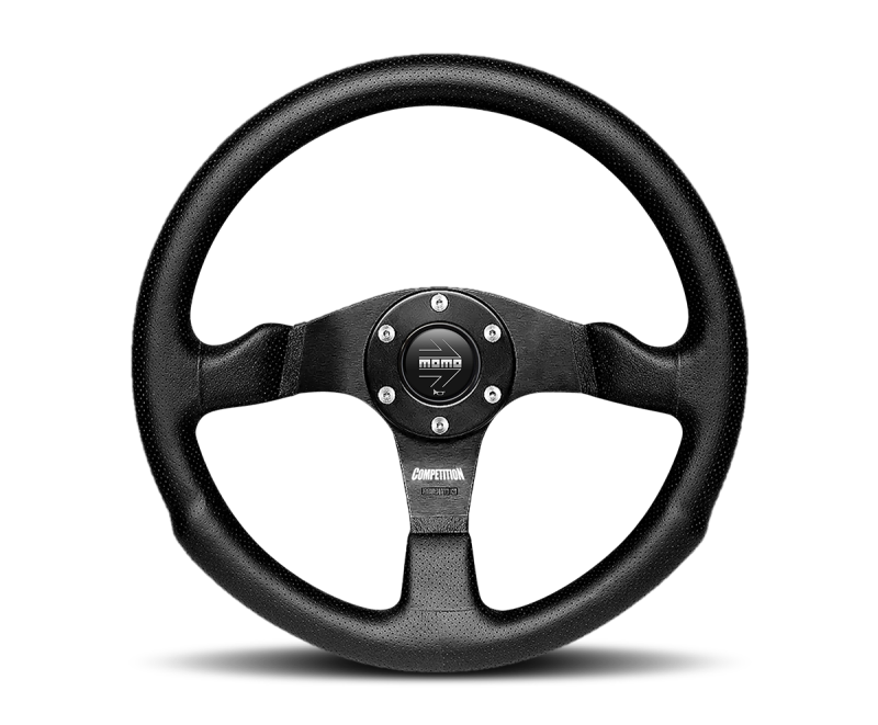 Momo Competition Steering Wheel 350 mm - Black AirLeather/Black Spokes - awdtuningtx