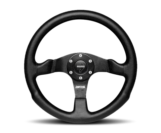 Momo Competition Steering Wheel 350 mm - Black AirLeather/Black Spokes - awdtuningtx