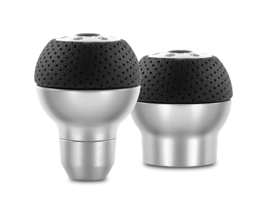 Momo Race Shift Knob - Aluminum, Black Airleather Insert - awdtuningtx
