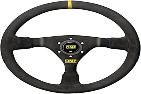 OMP WRC Mid-Depth 350mm Dished - Small Suede (Black) - awdtuningtx
