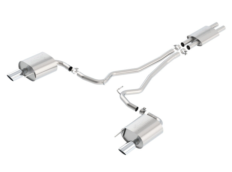 Borla ATAK Cat Back 15 Ford Mustang 3.7L V6 MT/AT 2.25in Pipe 4in Single Round Rolled Tips - awdtuningtx