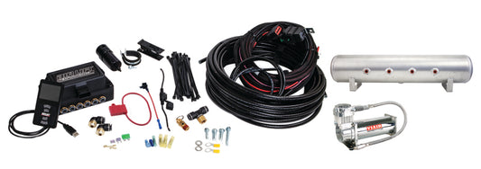 Air Lift Performance 3P (3/8 Air Line 4 Gal 7-Port  Raw Aluminum Tank VIAIR 444C Comp) - awdtuningtx