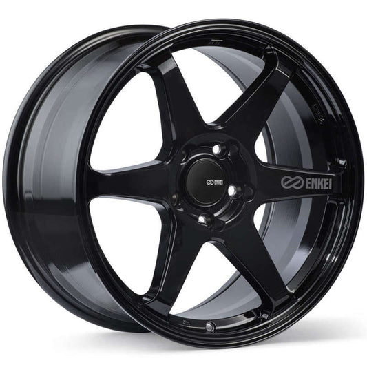 Enkei T6R 18x9.5 45mm Offset 5x120 Bolt Pattern 72.6 Bore Gloss Black Wheel - awdtuningtx