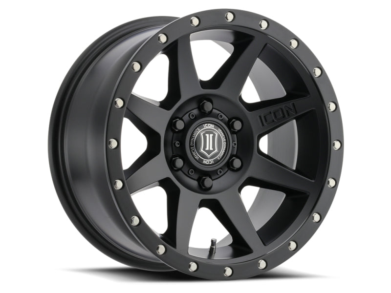 ICON Rebound 17x8.5 5x150 25mm Offset 5.75in BS 110.1mm Bore Satin Black Wheel - awdtuningtx