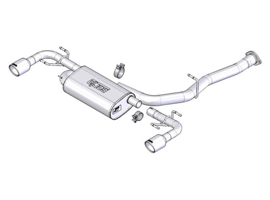 Borla 03-09 Mazda RX-8 1.3L Single Round Rolled Angle-Cut Cat-Back Exhaust - awdtuningtx