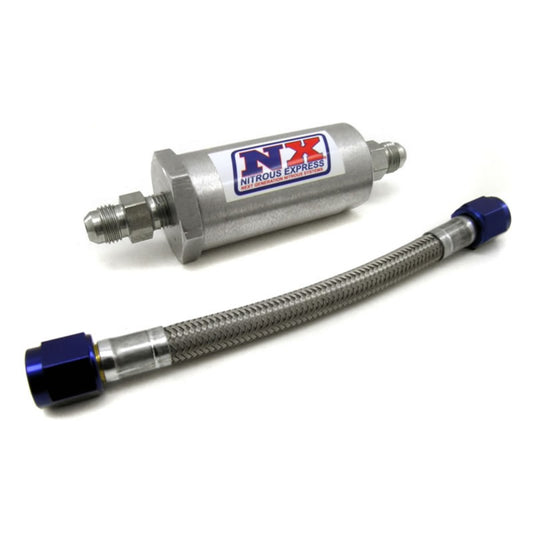 Nitrous Express 4AN Pure-Flo N2O Filter & 7 Stainless Hose (Lifetime Cleanable) - awdtuningtx